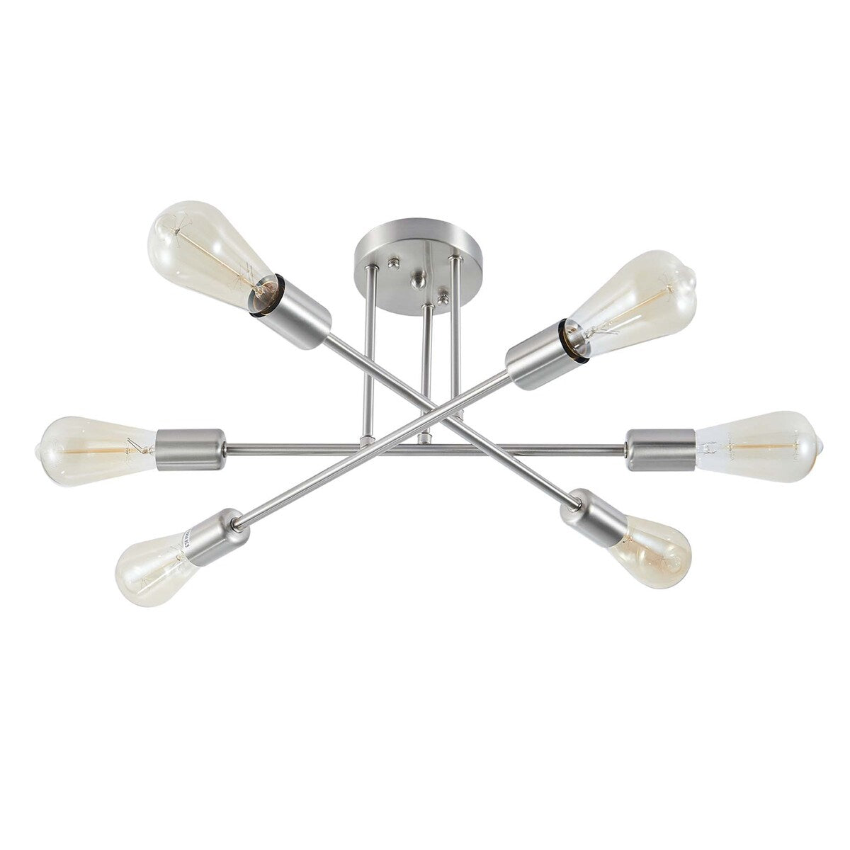6 - Lampada da soffitto semi-incassata Sputnik in metallo moderno leggero da 23,62''