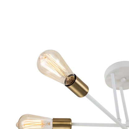 6 - Lampada da soffitto semi-incassata Sputnik in metallo moderno leggero da 23,62''