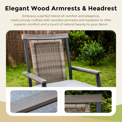 MAISON?ARTS Set da bar moderno in metallo per patio con sgabelli girevoli imbottiti