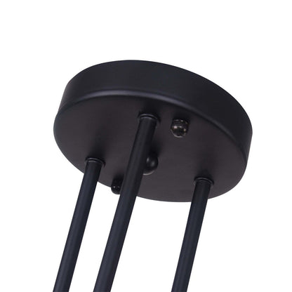 6 - Lampada da soffitto semi-incassata moderna in metallo nero Sputnik