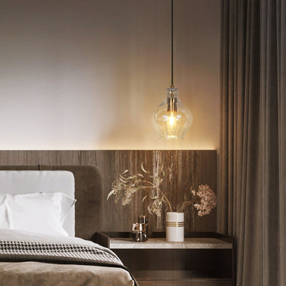 Lampada a sospensione moderna in ottone Coria Mid-Century, 1 luce, elegante, dimmerabile, per isola cucina, vetro scanalato, sala da pranzo