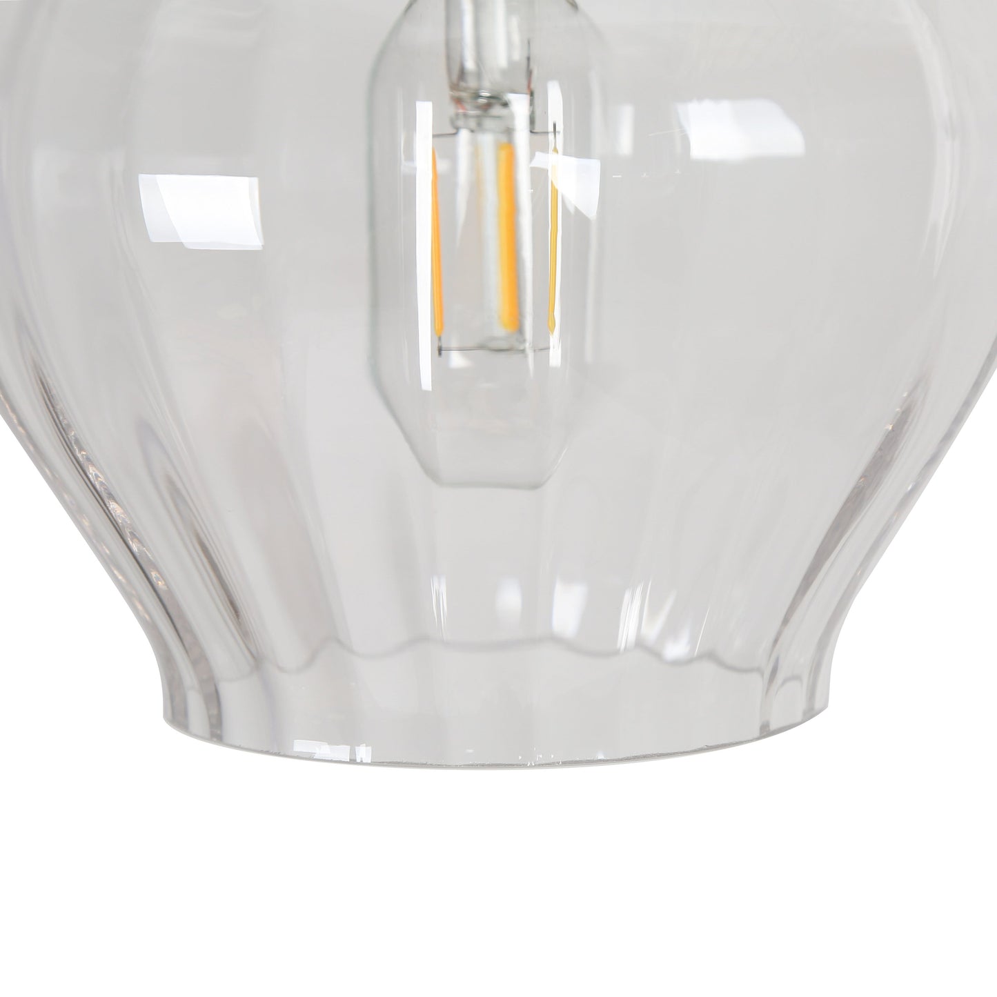 Lampada a sospensione moderna in ottone Coria Mid-Century, 1 luce, elegante, dimmerabile, per isola cucina, vetro scanalato, sala da pranzo