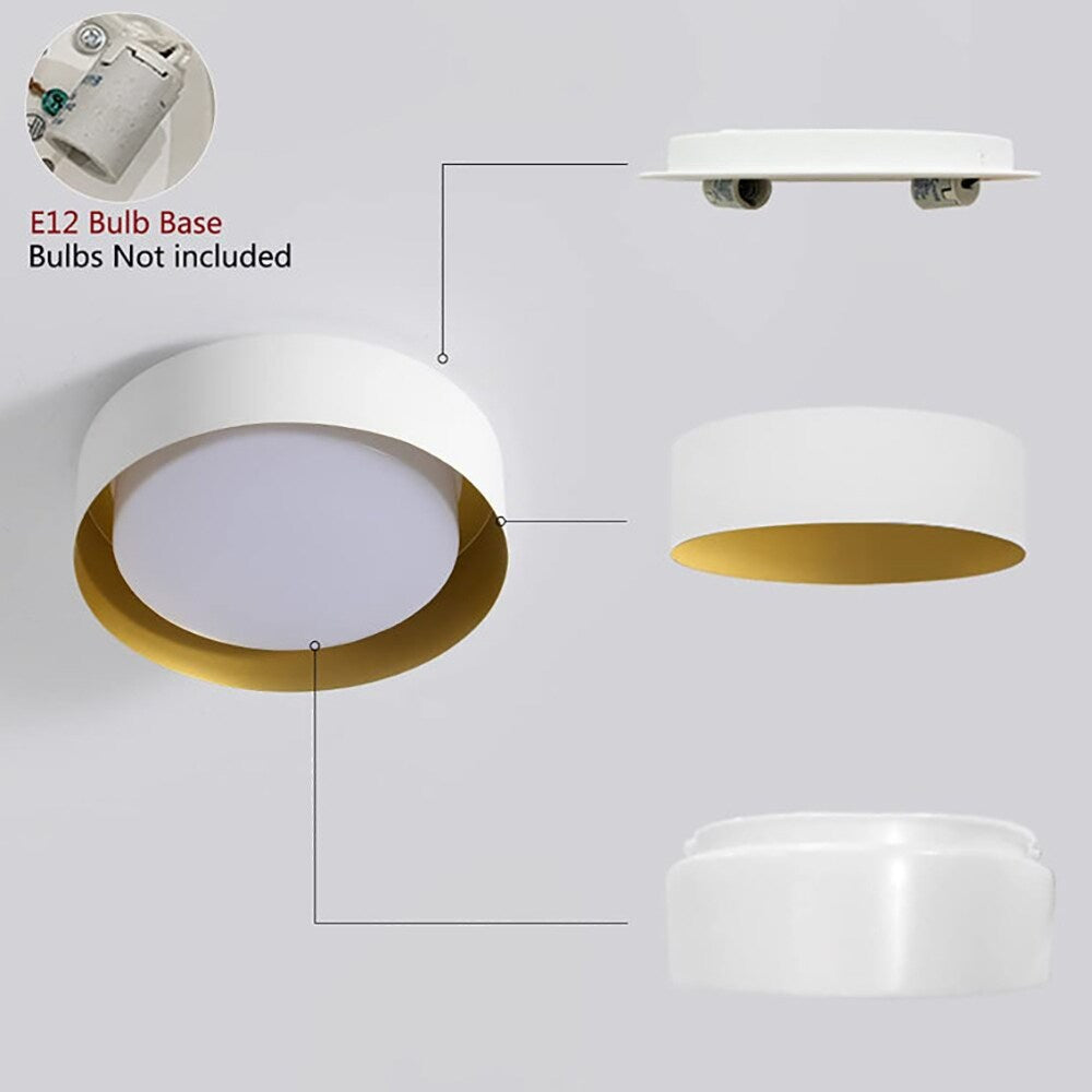 Lampada da soffitto a filo con paralume in metallo, moderna e minimalista, a 2/3/5 luci