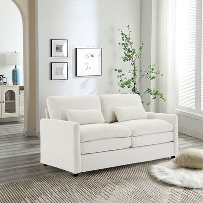 Divano moderno e minimalista per soggiorno rivestito in tessuto ciniglia