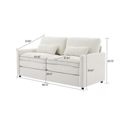 Divano moderno e minimalista per soggiorno rivestito in tessuto ciniglia