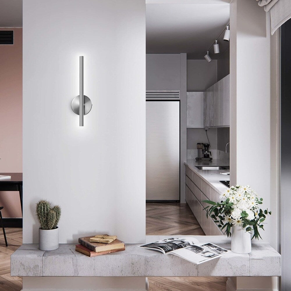 Applique da parete lineare a LED integrata in metallo, moderna e minimalista, industriale