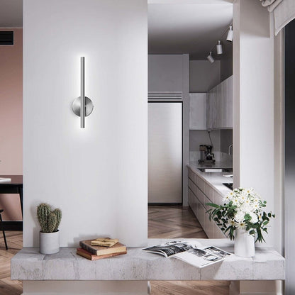 Applique da parete lineare a LED integrata in metallo, moderna e minimalista, industriale