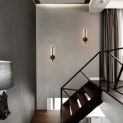Applique da parete lineare a LED integrata in metallo, moderna e minimalista, industriale