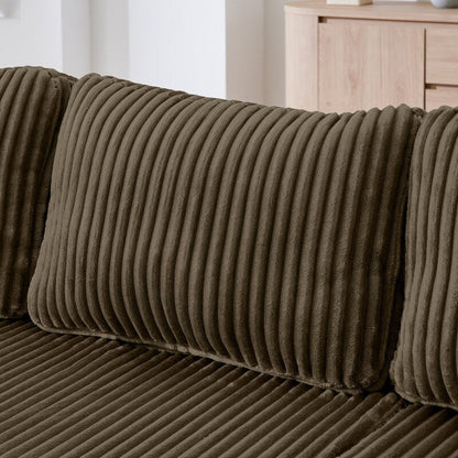 Divano componibile modulare in velluto a coste a forma di U, moderno e minimalista - Divano letto compatto e salvaspazio per soggiorno e camera da letto