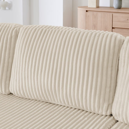 Divano componibile modulare in velluto a coste a forma di U, moderno e minimalista - Divano letto compatto e salvaspazio per soggiorno e camera da letto