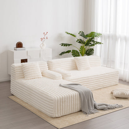 Divano componibile moderno modulare Cloud, divano componibile liberamente con 2 cuscini per soggiorno