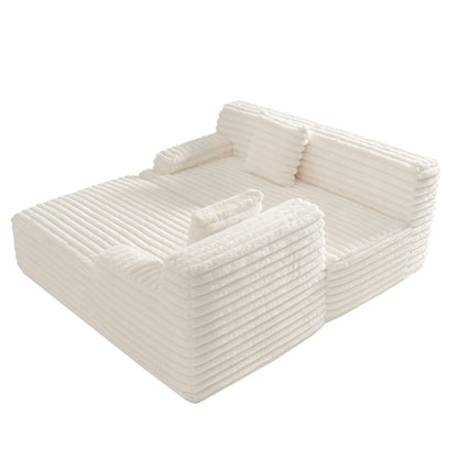 Divano componibile moderno modulare Cloud, divano componibile liberamente con 2 cuscini per soggiorno