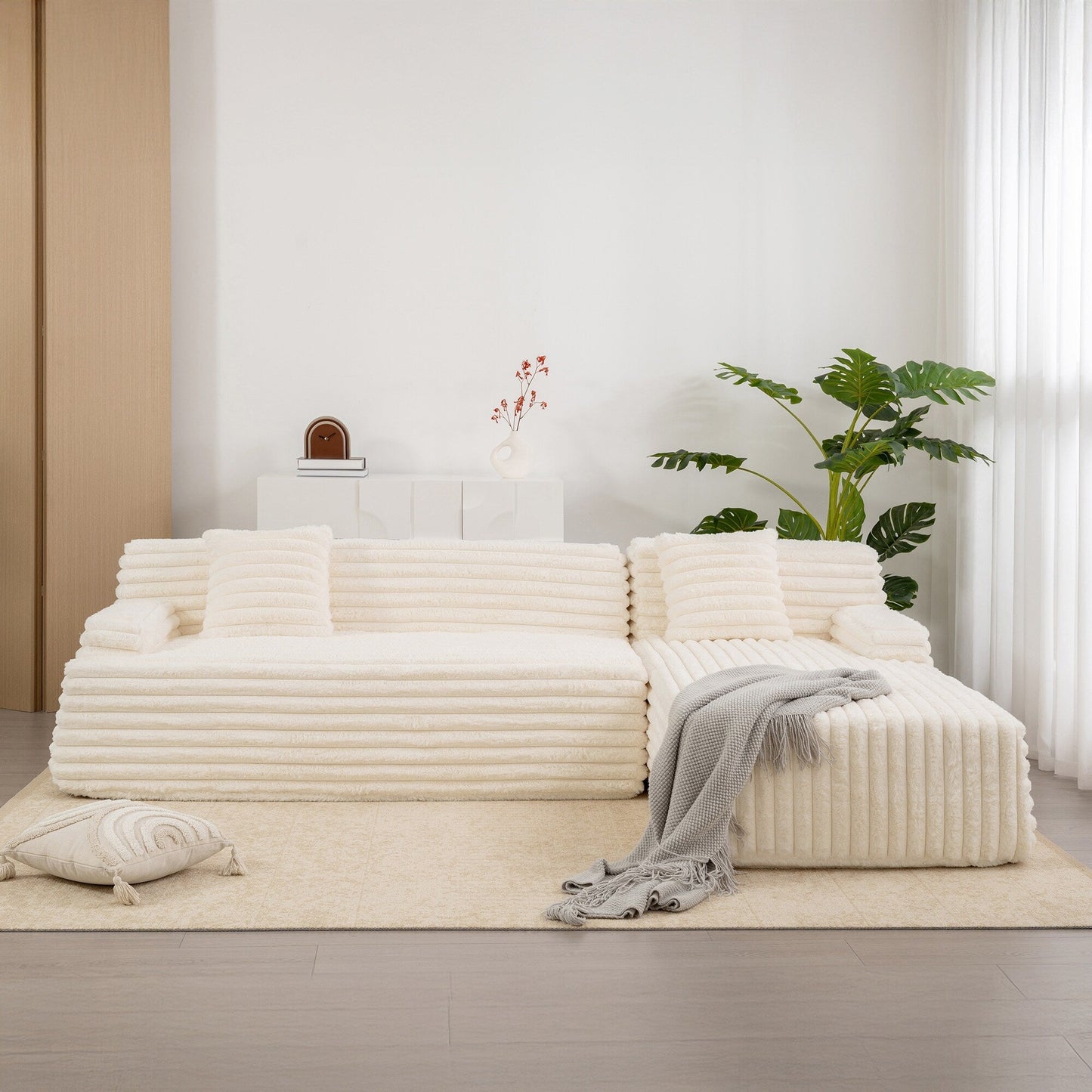 Divano componibile moderno modulare Cloud, divano componibile liberamente con 2 cuscini per soggiorno