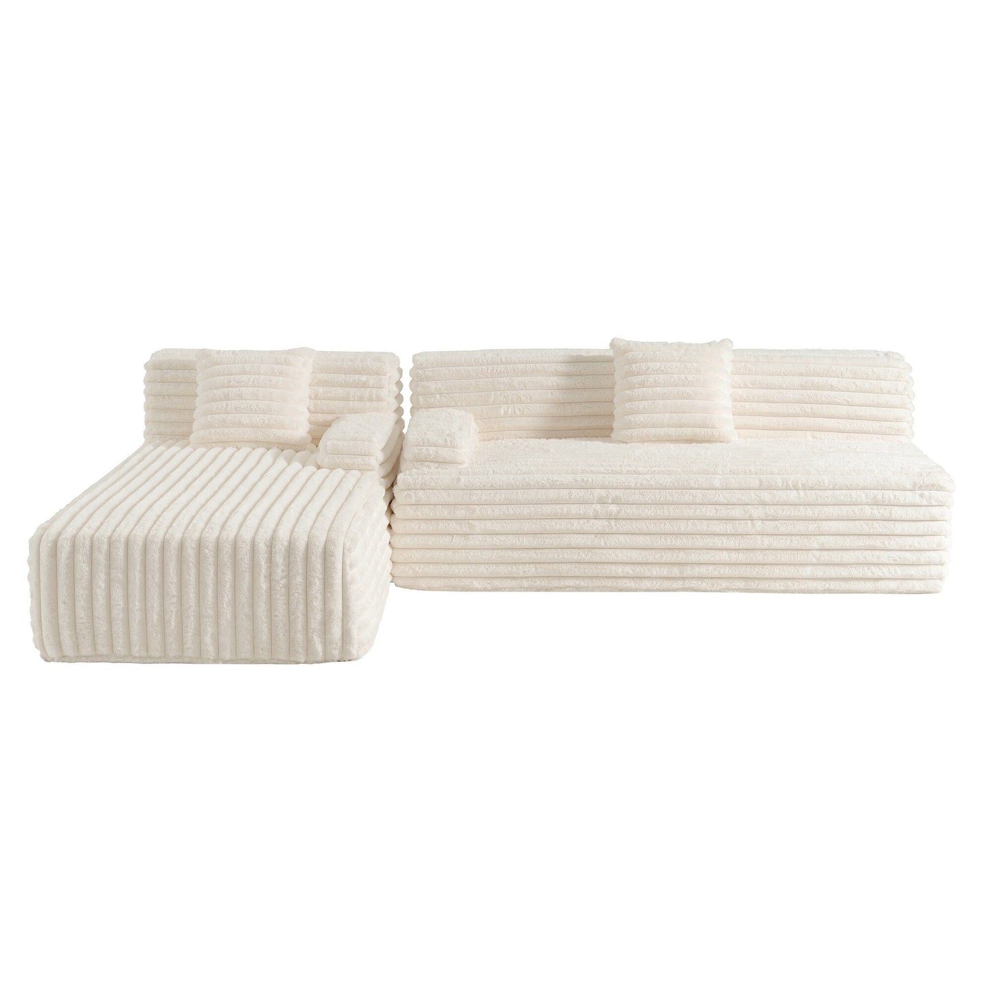 Divano componibile moderno modulare Cloud, divano componibile liberamente con 2 cuscini per soggiorno