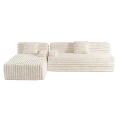 Divano componibile moderno modulare Cloud, divano componibile liberamente con 2 cuscini per soggiorno