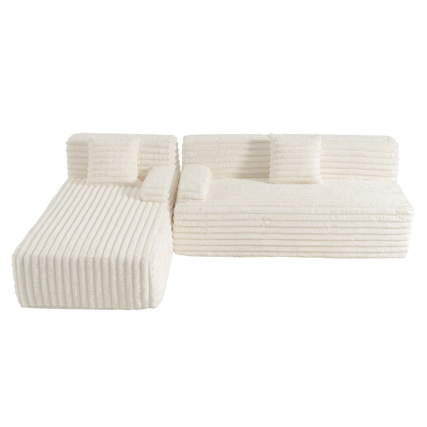 Divano componibile moderno modulare Cloud, divano componibile liberamente con 2 cuscini per soggiorno