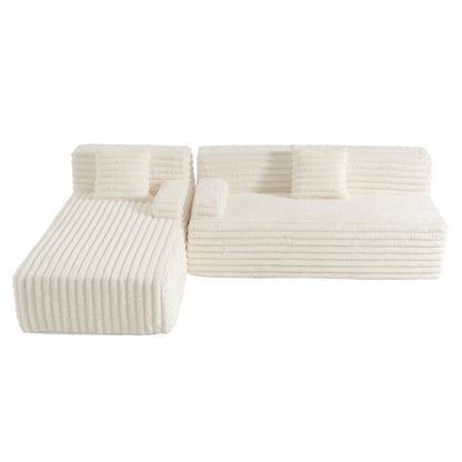 Divano componibile moderno modulare Cloud, divano componibile liberamente con 2 cuscini per soggiorno