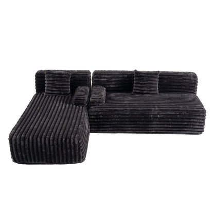 Divano componibile moderno modulare Cloud, divano componibile liberamente con 2 cuscini per soggiorno