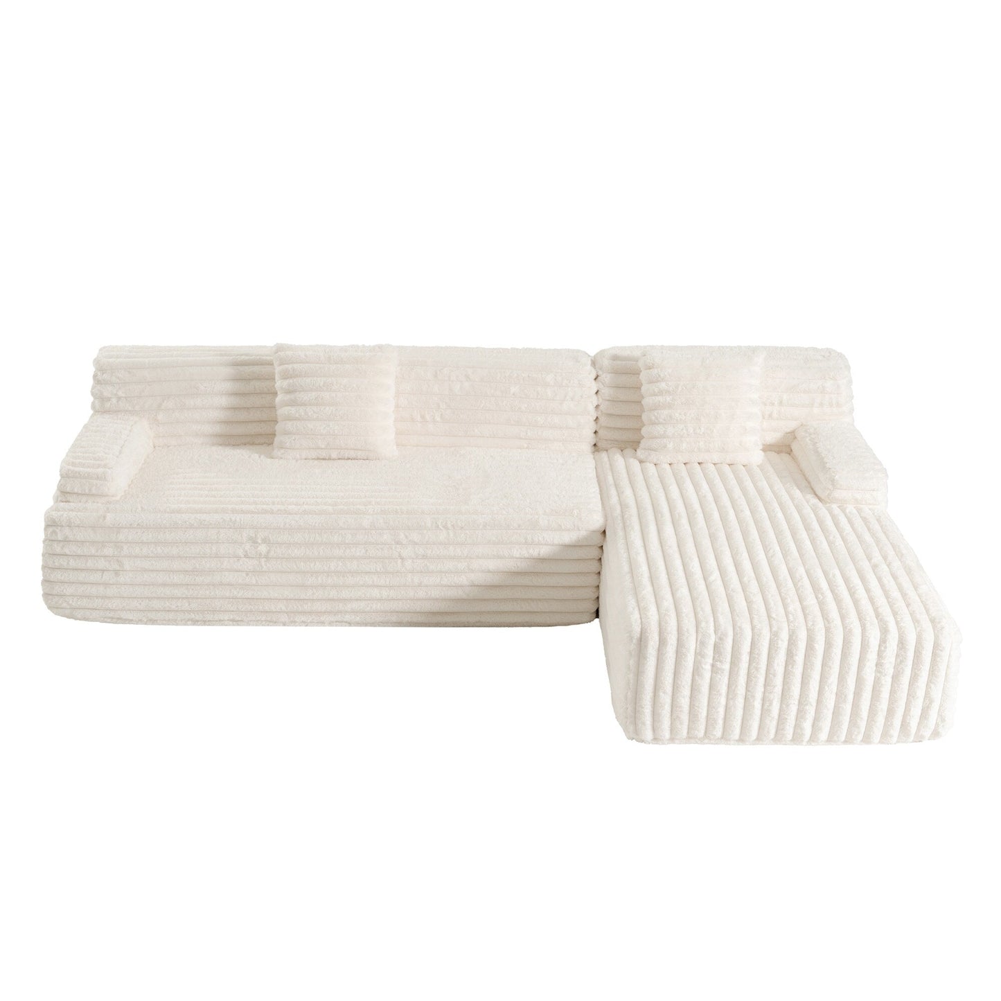 Divano componibile moderno modulare Cloud, divano componibile liberamente con 2 cuscini per soggiorno