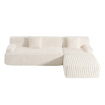 Divano componibile moderno modulare Cloud, divano componibile liberamente con 2 cuscini per soggiorno