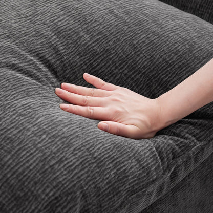 Divano modulare moderno, set di divani componibili in ciniglia a 4 posti con 2 cuscini inclusi, mobili per interni liberamente combinabili