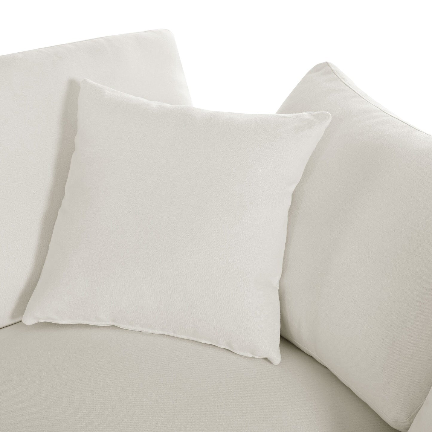 Divano componibile moderno a forma di U con pouf e cuscini rimovibili per il soggiorno