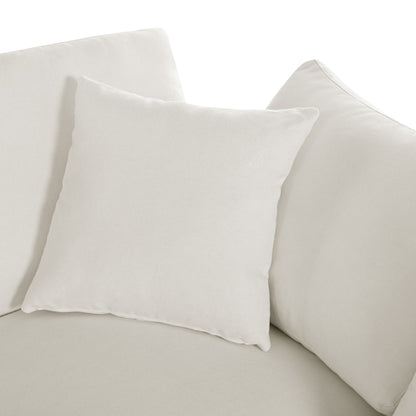 Divano componibile moderno a forma di U con pouf e cuscini rimovibili per il soggiorno