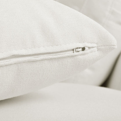 Divano componibile moderno a forma di U con pouf e cuscini rimovibili per il soggiorno