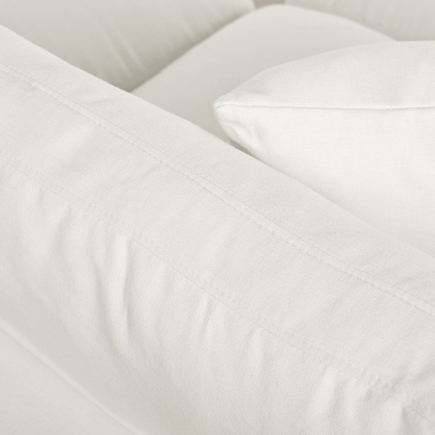 Divano componibile moderno a forma di U con pouf e cuscini rimovibili per il soggiorno