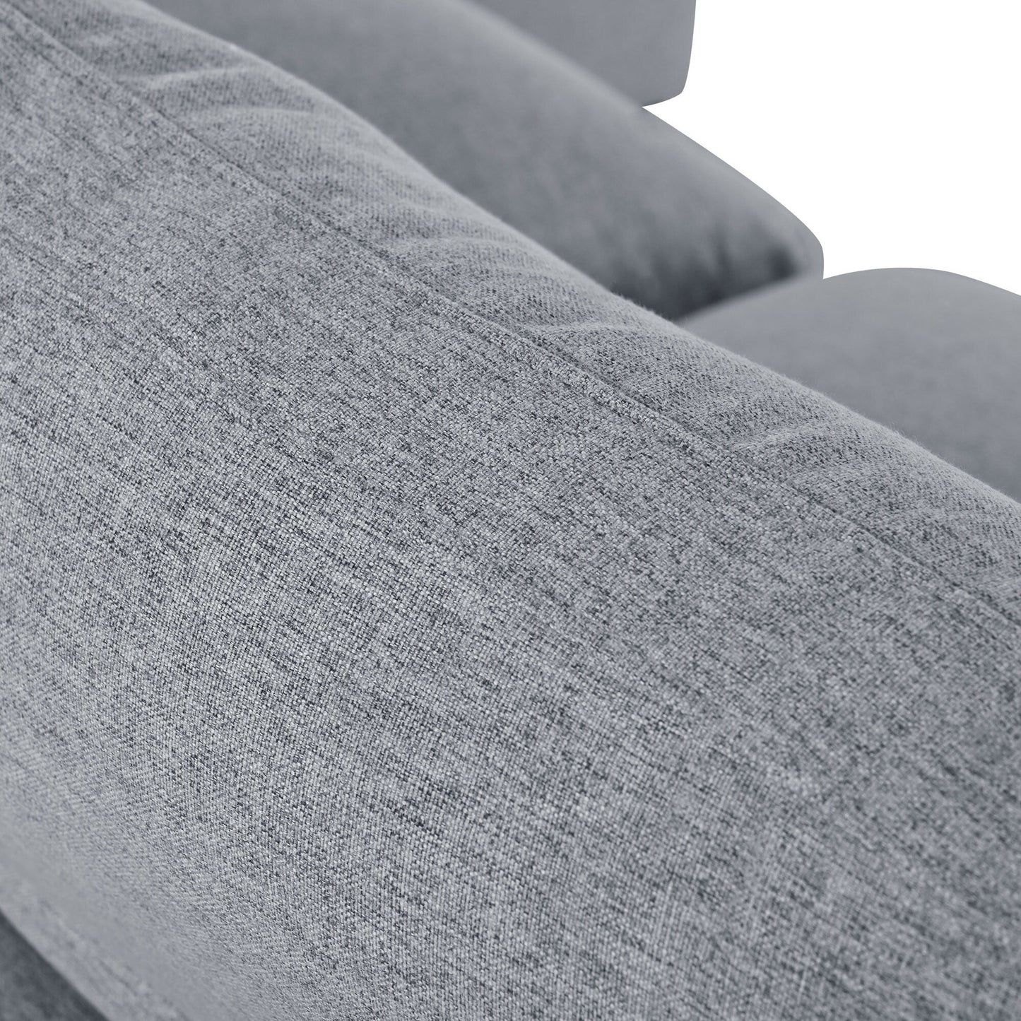 Divano componibile moderno a forma di U con pouf e cuscini rimovibili per il soggiorno