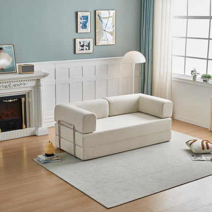 Divano letto moderno multifunzionale a 3 posti in velluto a coste con layout versatili e design ergonomico