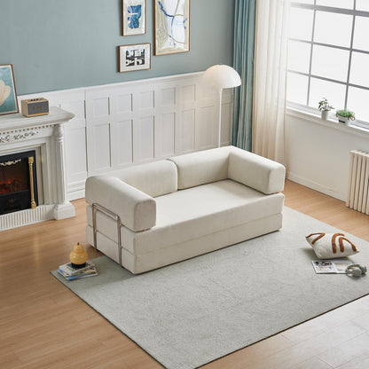 Divano letto moderno multifunzionale a 3 posti in velluto a coste con layout versatili e design ergonomico