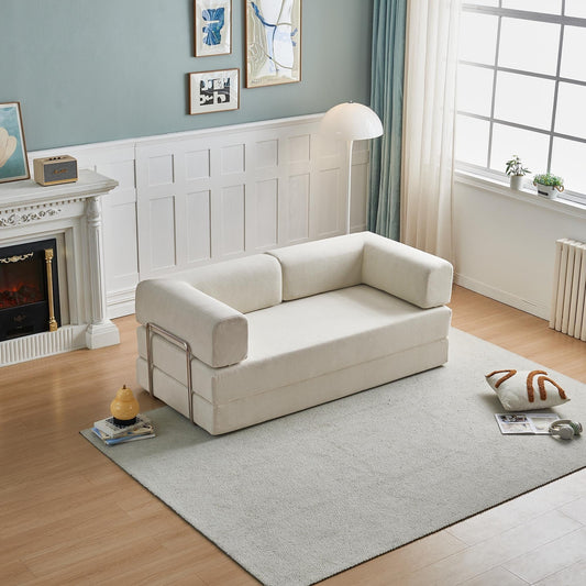 Divano letto moderno multifunzionale a 3 posti in velluto a coste con layout versatili e design ergonomico