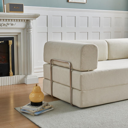 Divano letto moderno multifunzionale a 3 posti in velluto a coste con layout versatili e design ergonomico