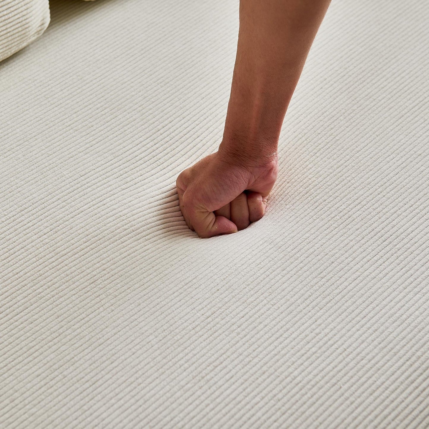 Divano letto moderno multifunzionale a 3 posti in velluto a coste con layout versatili e design ergonomico