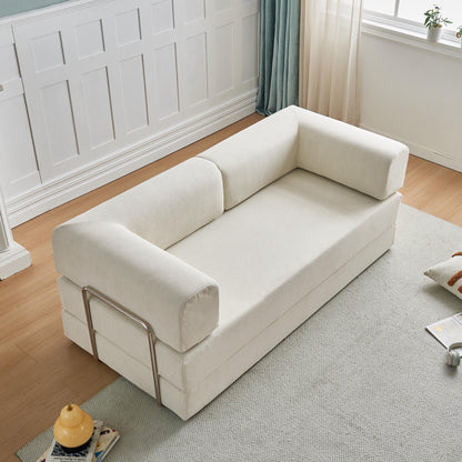 Divano letto moderno multifunzionale a 3 posti in velluto a coste con layout versatili e design ergonomico