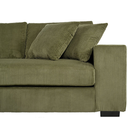 Divano componibile moderno a 3 posti di grandi dimensioni con portabicchieri e porte di ricarica USB, cuscini spessi per il soggiorno