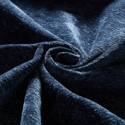 Divano componibile modulare moderno in ciniglia di grandi dimensioni, divano trapuntato con 6 cuscini e pouf per soggiorno