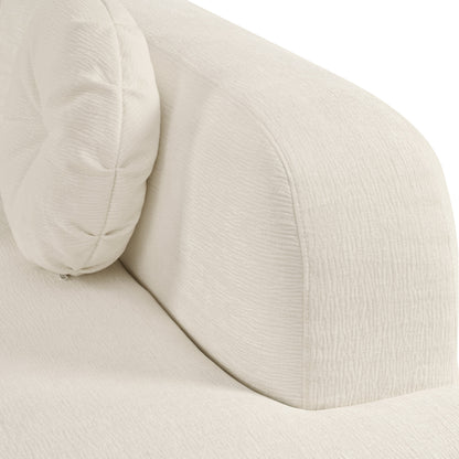 Divano componibile moderno oversize curvo a 4 posti con 3 cuscini rotondi per soggiorno