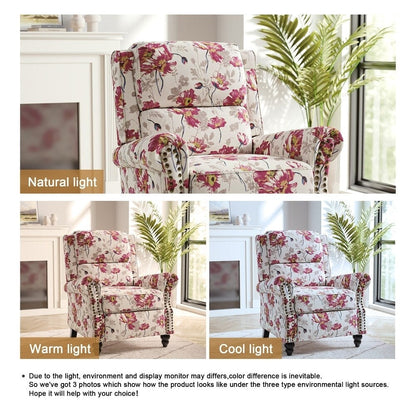 Poltrona reclinabile moderna con seduta imbottita e pelle PU