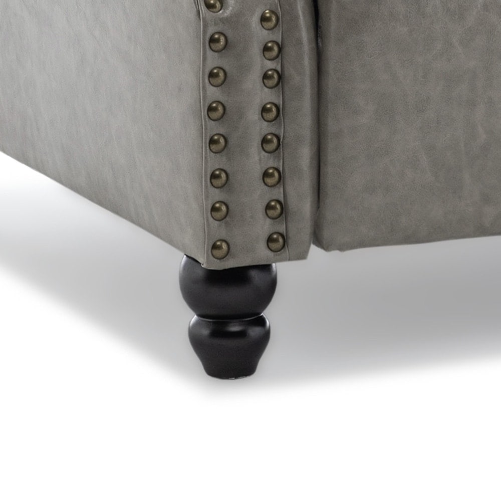 Poltrona reclinabile moderna con seduta imbottita e pelle PU