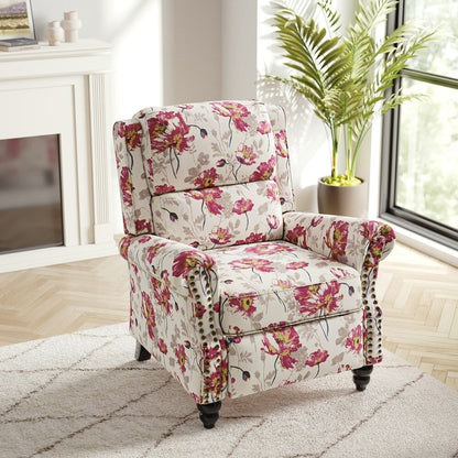 Poltrona reclinabile moderna con seduta imbottita e pelle PU