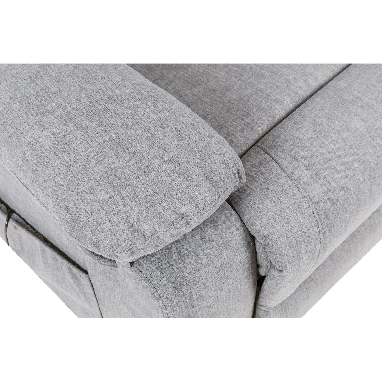 Poltrona reclinabile elettrica moderna con massaggio regolabile, divano riscaldato, con vano portaoggetti laterale, poggiapiedi e telecomando