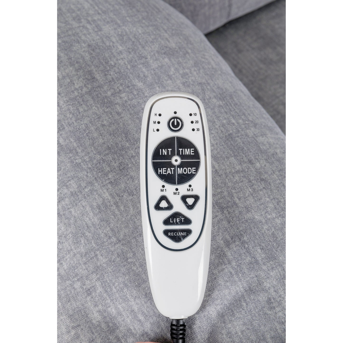 Poltrona reclinabile elettrica moderna con massaggio regolabile, divano riscaldato, con vano portaoggetti laterale, poggiapiedi e telecomando