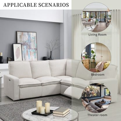 Poltrona reclinabile elettrica moderna per home theater, divano morbido con porta USB per soggiorno