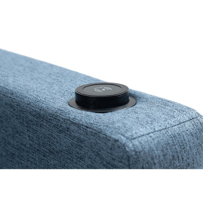 Poltrona reclinabile manuale moderna con schienale a spinta, poltrona da home theater con schienale ad ala, vibrazione e calore