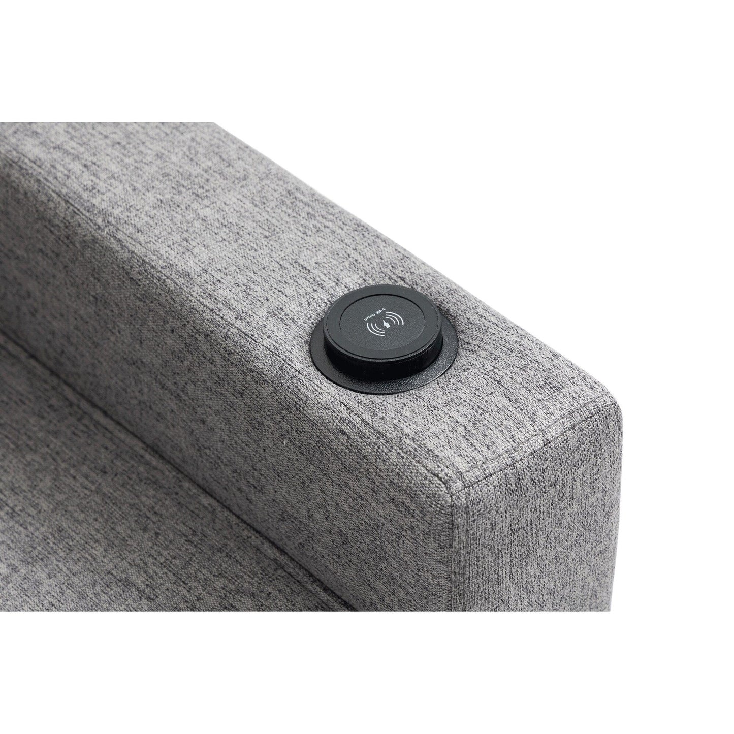 Poltrona reclinabile manuale moderna con schienale a spinta, poltrona da home theater con schienale ad ala, vibrazione e calore