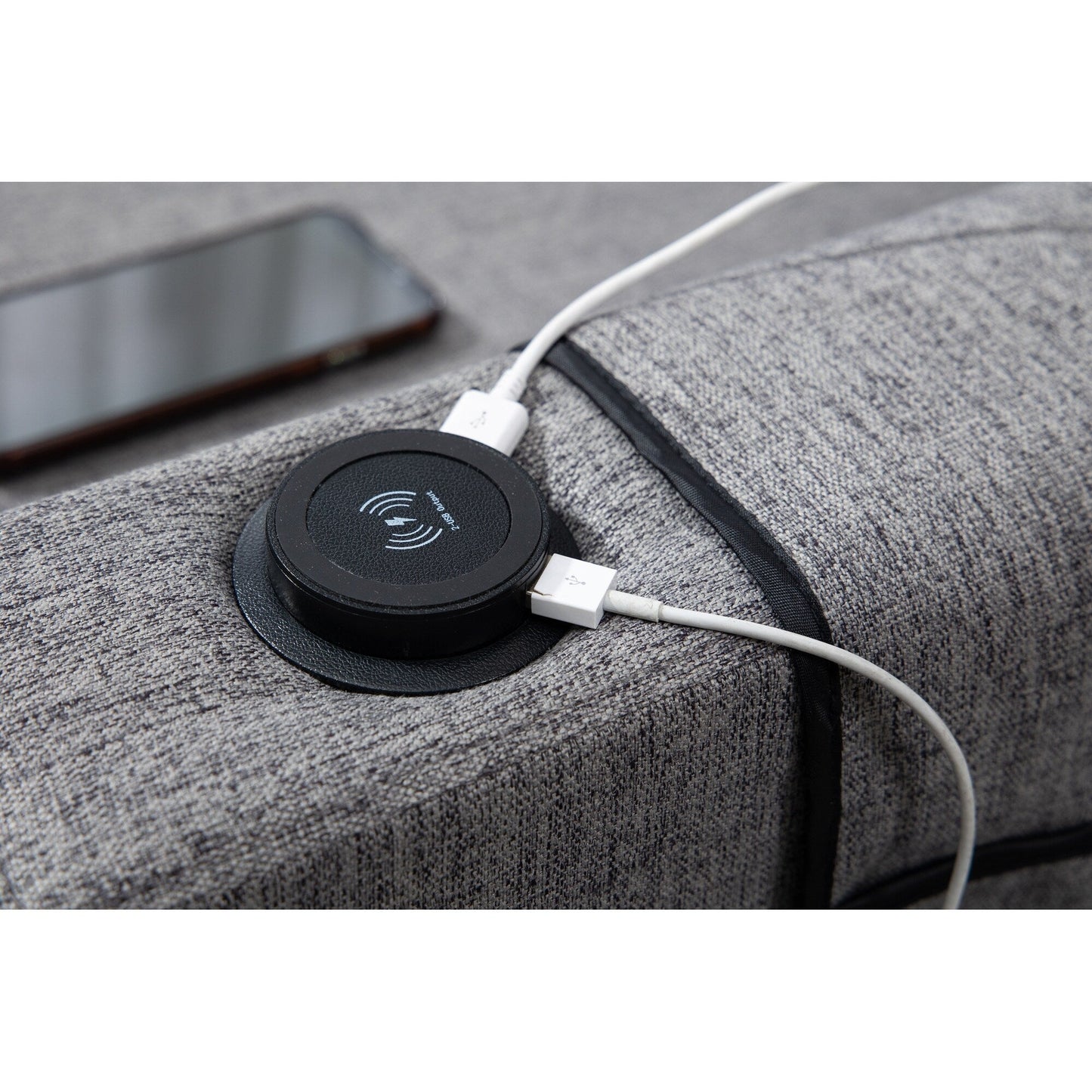 Poltrona reclinabile manuale moderna con schienale a spinta, poltrona da home theater con schienale ad ala, vibrazione e calore