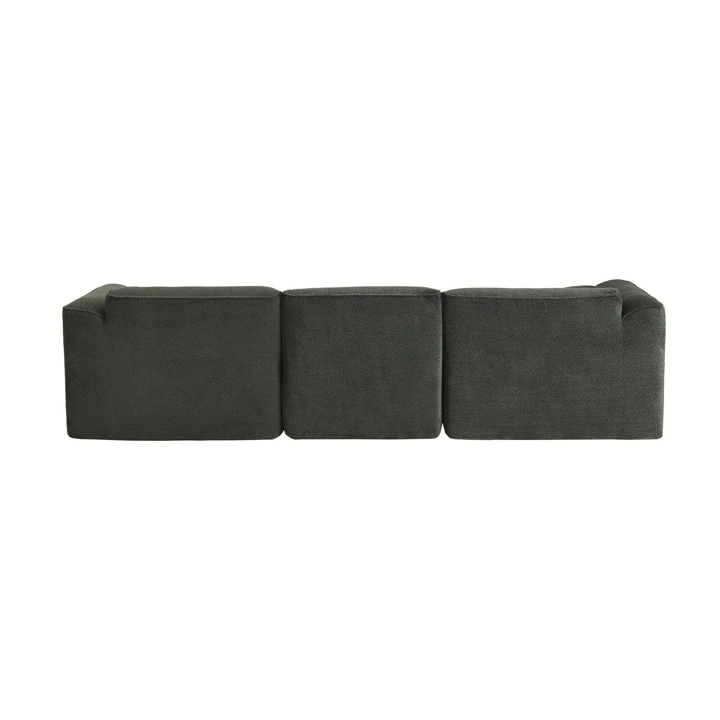 Divano componibile moderno di lusso in velluto a 4 posti con pouf e cuscini rimovibili per soggiorno e appartamento