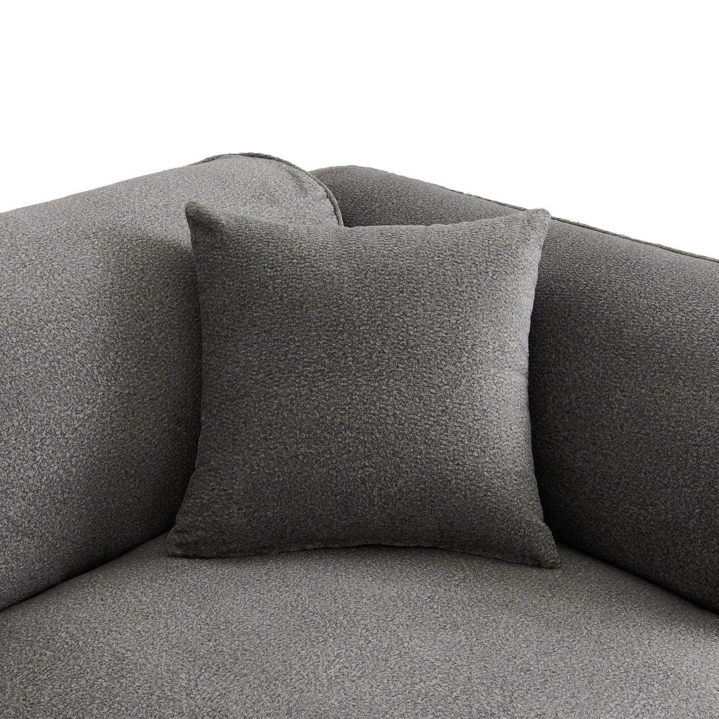 Divano componibile moderno di lusso in velluto a 4 posti con pouf e cuscini rimovibili per soggiorno e appartamento